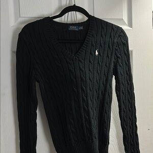 Polo by Ralph Lauren Black Cable Knit Sweater